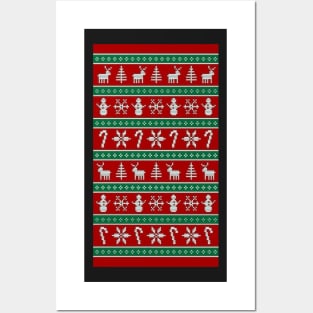 Christmas Sweater Pattern Posters and Art